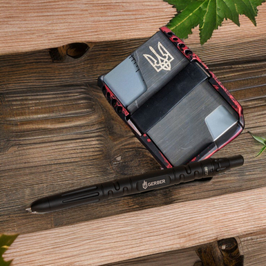 Комплект из картхолдера "Minimal" от Calti и ручки из нержавеющей стали от Gerber фото