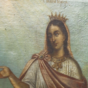 wow video Старинная икона Святой Варвары середины XIX века (без реставрации)