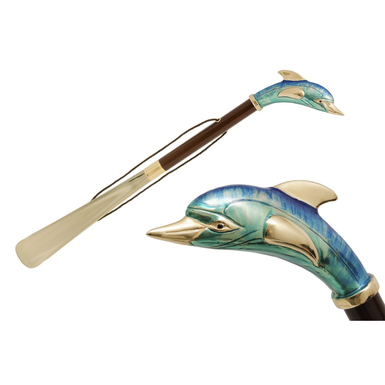 shoehorn with blue dolphin photo