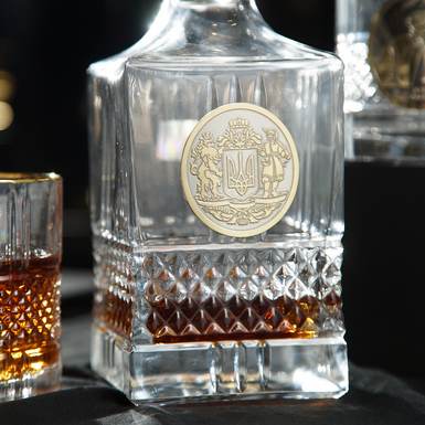 набір для віскі з позолотою фото