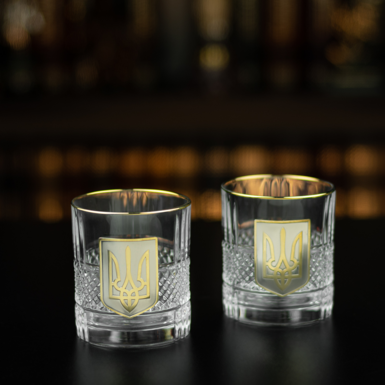 келихи для віскі з позолотою фото