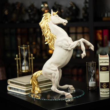 Статуетка "Гарцюючого коня" (кришталь, скло) від Arte Сasa фото