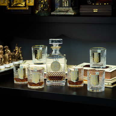 Набір келихів з гербом України фото