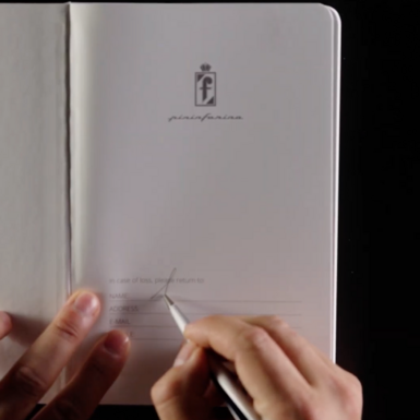 wow video Stone paper notebook "Moment" by Pininfarina