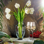 Set of crystal flower vase "Nembus" and glasses for white wine "Mirach" from Royal Buckingham photo