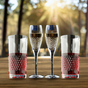 Комплект из хрустальных бокалов для шампанского «Victoria» и высоких стаканов "Fiora" от Royal Buckingham  фото
