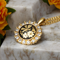 gift pendant with gold plated photo