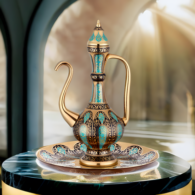 Графін зі скла та золота