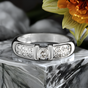 white gold ring for gift photo