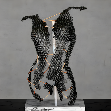 эксклюзивная скульптура из гаек фото