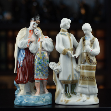 Set of porcelain figurines photo