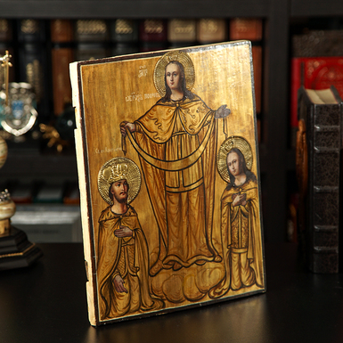 Купить старинную икону Покрова
