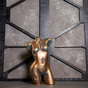 Decorative art figurine "The independence" on a gray background vertically