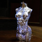Illumination of a silver lamp-figurine "Athena"