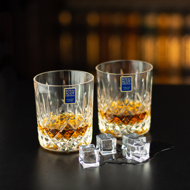 Crystal glasses for whiskey photo