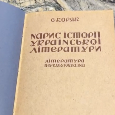 wow video Rare book «Essay on the history of Ukrainian literature», Kiev, 1925