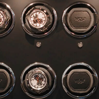 wow video "Noble Onyx" safe for winding 4 watches and storing accessories by Wolf