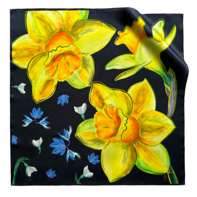 Silk scarf "Flowers of Indestructibility" by OLIZ photo