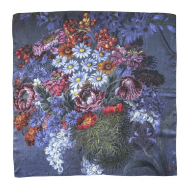 Шелковый платок "Букет цветов" от OLIZ (по мотивам картины Екатерины Белокур) фото