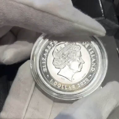 wow video Silver coin “Fortuna Redux” in a frame case