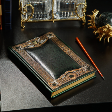 diary with leather cover photo