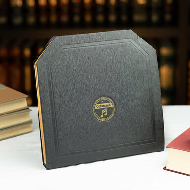 Грамофон з елементами шкіри фото