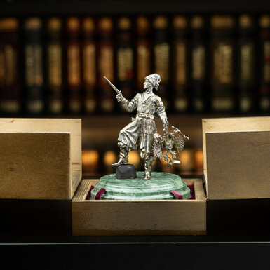 Figurine made of marble and bronze photo