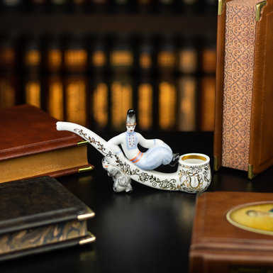 Porcelain figurine "Cossack on a cradle" photo