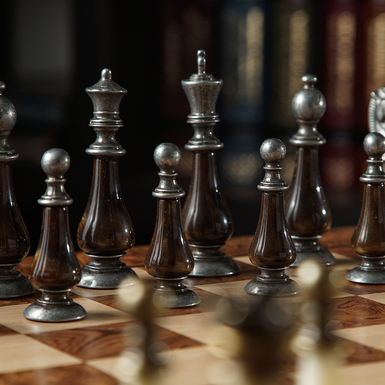 темні шахові фігури фото
