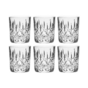 Set of handmade crystal whiskey glasses "Velius" (6 pcs)