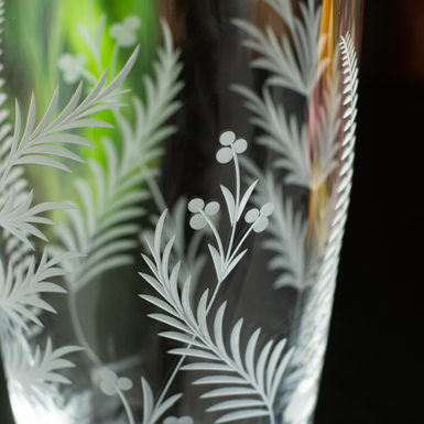 Crystal flower vase photo