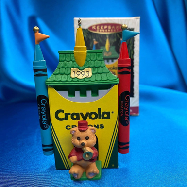 Винтажная елочная игрушка «Яркий цветной замок Crayola» фото
