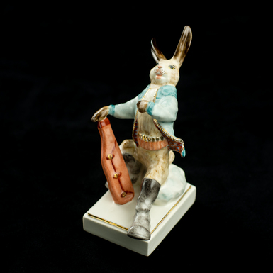 раритетна порцелянова статуетка заєць-хвалько фото