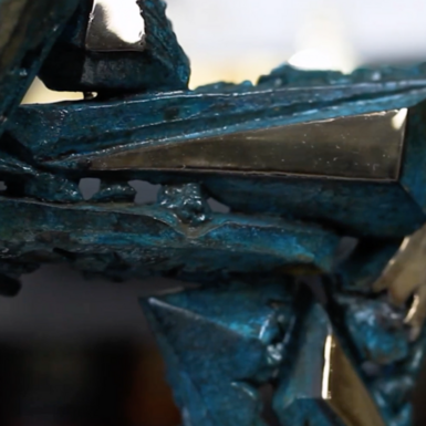 wow video Авторская бронзовая скульптура "Звезда" от братьев Озюменко