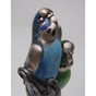 Бронзовая скульптура ручной работы "Пара попугаев" фото