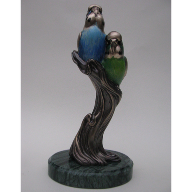 Бронзова скульптура ручної роботи "Пара папуг" від Андрія Васильченка (0,8 кг) фото