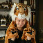 children's plush costume red tiger photo