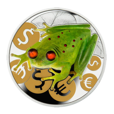 Серебряная монета «Денежная лягушка»