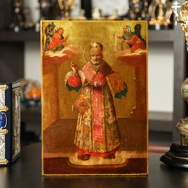 Купить старинную икону Святого Николая