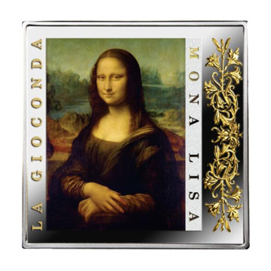 Silver Coin «Mona Lisa», with gold