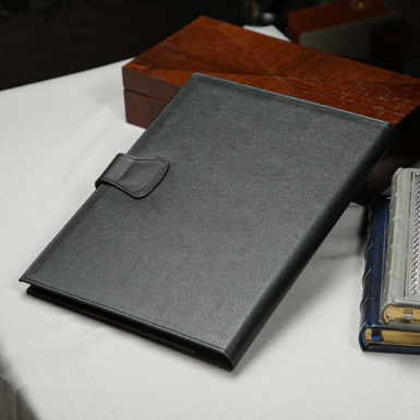 leather bound notebook photo