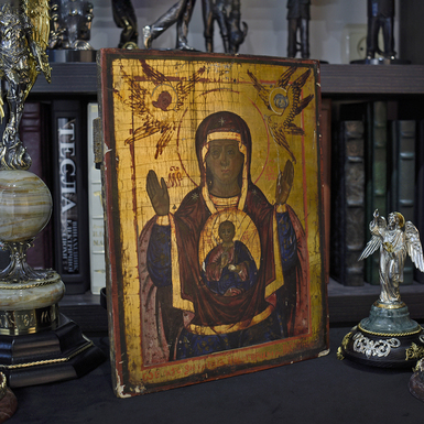Купить старинную икону Божьей Матери