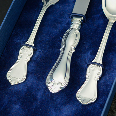 cutlery in gift wrapping photo