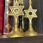 wow video Pair of rare Star of David candlesticks, early 20th century