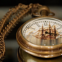 wow video Вінтажний кишеньковий годинник "Sailboat - Royal Navy 1812"