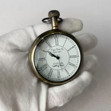 wow video Кишеньковий годинник "Royal Clocks Co. SCOTLAND" ручної роботи від Ross London