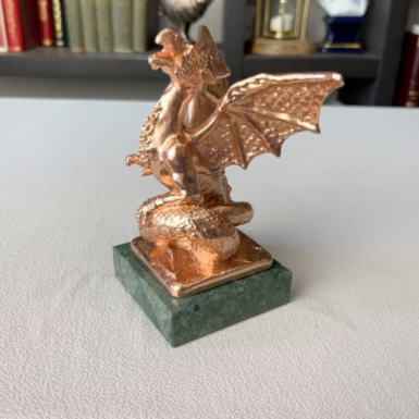 wow video Handmade figurine "Copper Dragon of Longevity" by Evgeniy Yepur