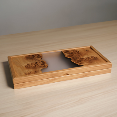 Handmade wooden backgammon "Tao. Breath of the wind" by Kochut photo