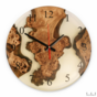 Деревянные настенные часы ручной работы "Континуум" (прозрачная смола) от Kochut фото
