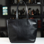 Women's leather shopping bag "Lady in Black" handmade photo